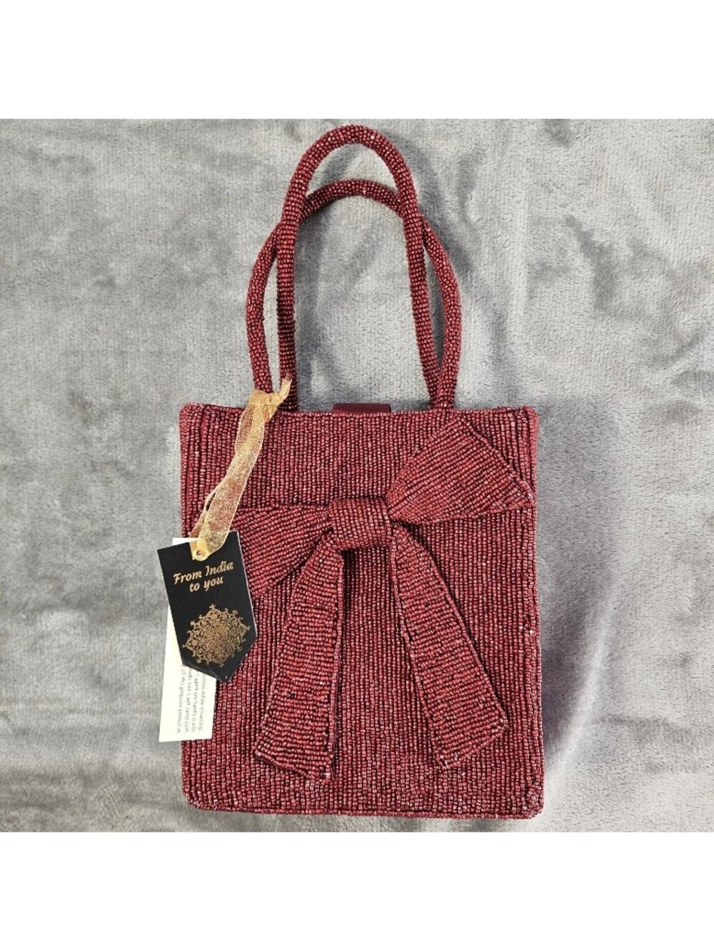 Red Bow Beaded Bag Viral TikTok Purse Party Holiday Formal Festival Cocktail New